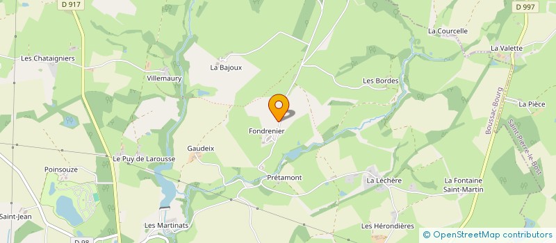 localisation de l'entreprise SCI LE CORNILLIER à BOUSSAC-BOURG