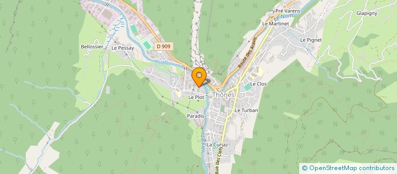 localisation de l'entreprise SCI LE COTAGNE à THONES