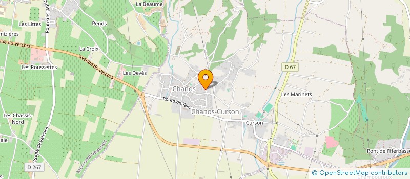 localisation de l'entreprise SCI LE COTEAU  CHANOS-CURSON