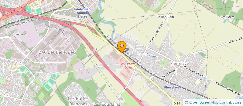 localisation de l'entreprise SCI LE COTEAU DES FORGES  PIERRELAYE