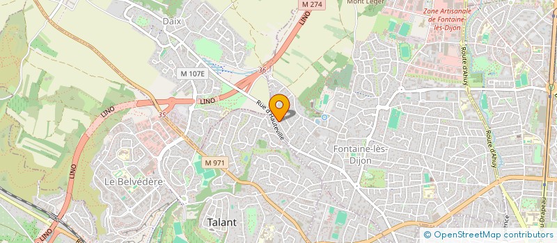 localisation de l'entreprise SCI LE COTTAGE DRIANT  FONTAINE-LES-DIJON