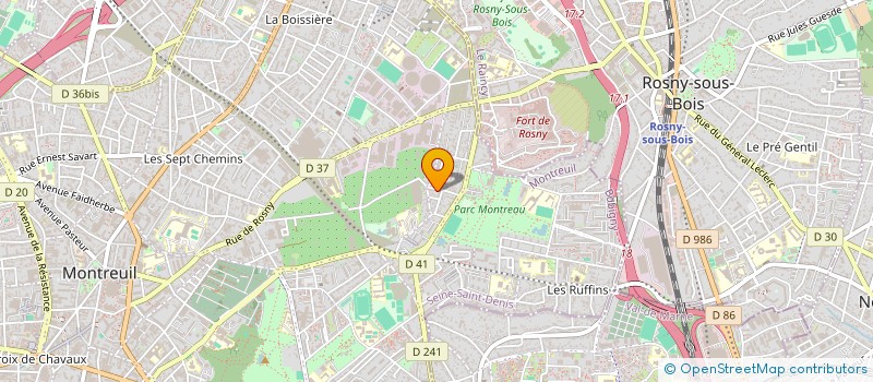 localisation de l'entreprise SCI LE COUDRIER à MONTREUIL