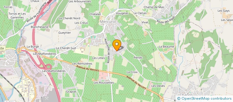 localisation de l'entreprise SCI LE COURTIL  MERCUROL-VEAUNES