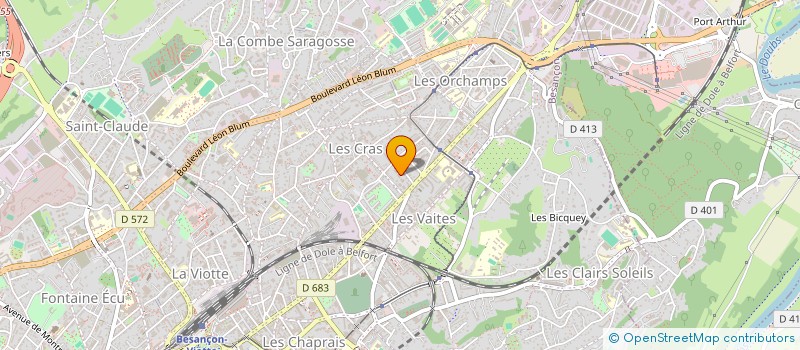 localisation de l'entreprise SCI LE COZ  BESANCON