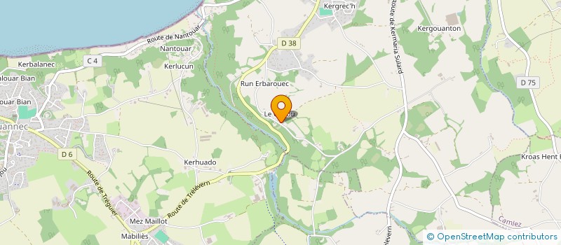 localisation de l'entreprise SCI LE CREIOU  TRELEVERN