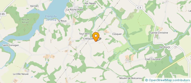 localisation de l'entreprise SCI LE CREISQUER-SERBON  GLOMEL