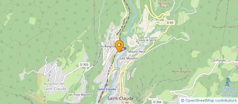 localisation de l'entreprise SCI LE CREPILLON  SAINT-CLAUDE