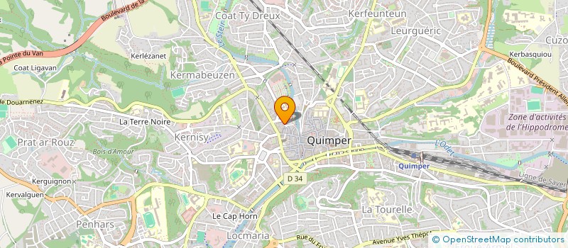 localisation de l'entreprise SCI LE CRISTAL à QUIMPER
