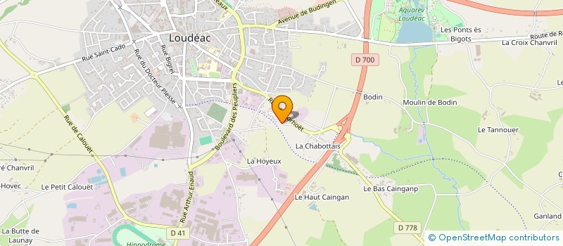 localisation de l'entreprise SCI LE CRISTALLIN à LOUDEAC