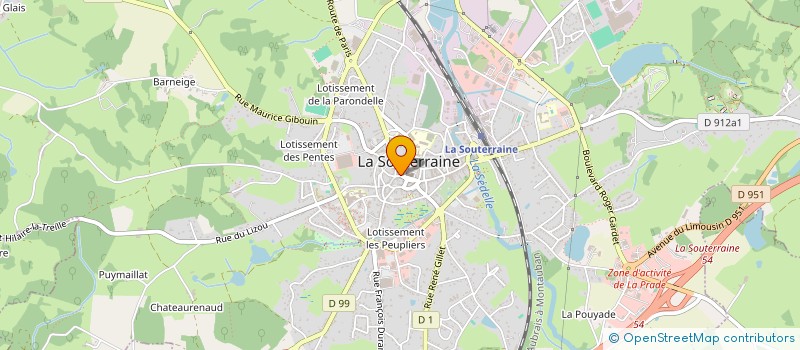 localisation de l'entreprise SCI LE CROISSANT D'OR  LA SOUTERRAINE