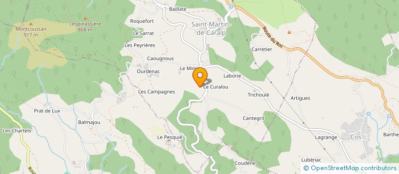 localisation de l'entreprise SCI LE CURALOU à ST-MARTIN-DE-CARALP