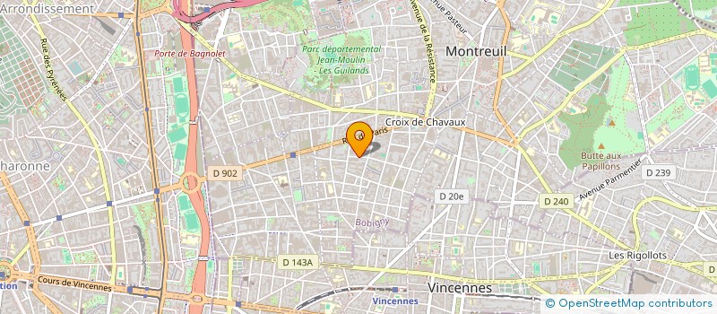 localisation de l'entreprise SCI LE DAUPHIN BLEU à MONTREUIL