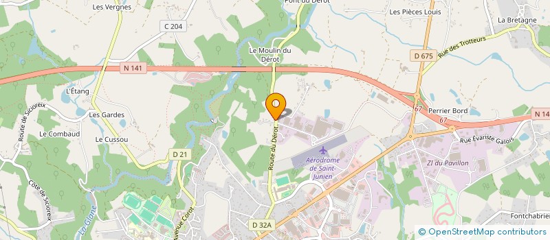 localisation de l'entreprise SCI LE DEROT à SAINT-JUNIEN
