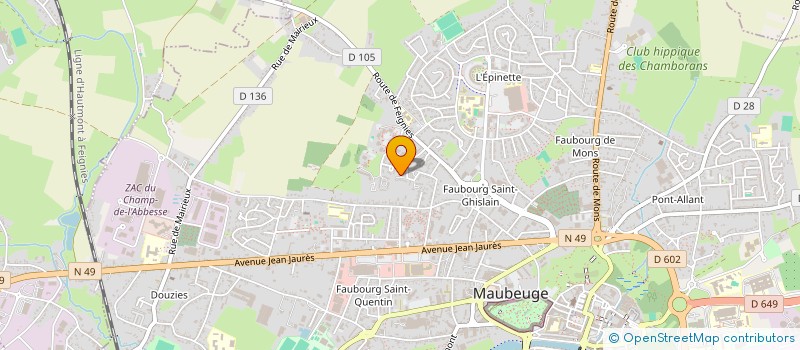 localisation de l'entreprise SCI LE DETROIT  MAUBEUGE