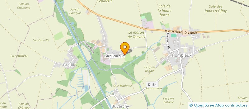 localisation de l'entreprise SCI LE DETROIT BLEU  HOMBLEUX