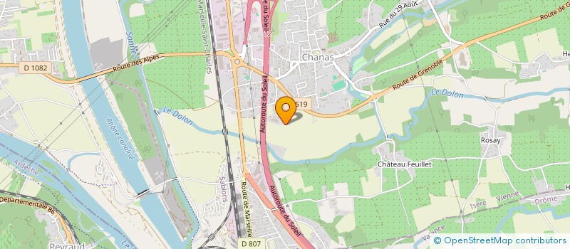 localisation de l'entreprise SCI LE DOLON  CHANAS