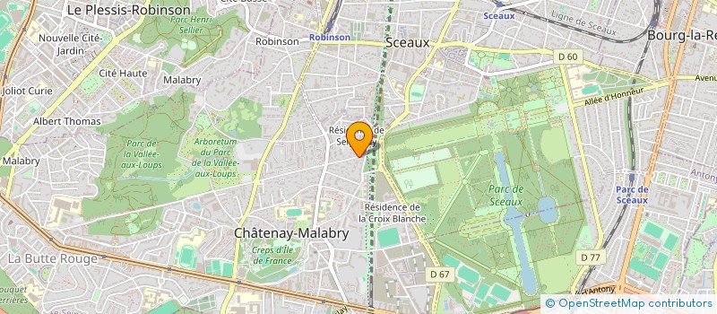 localisation de l'entreprise SCI LE DOMAINE DE L'ERILLON  CHATENAY-MALABRY