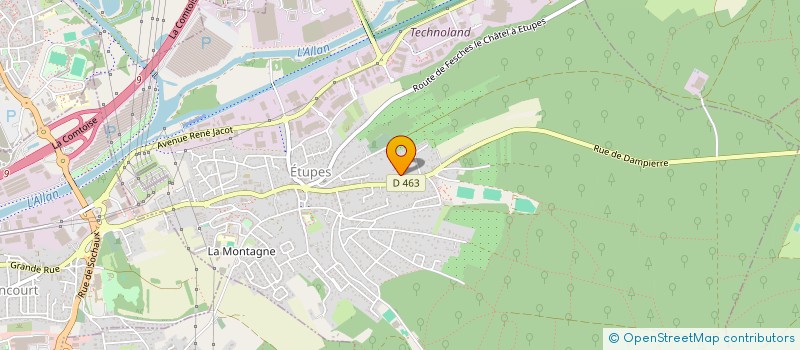 localisation de l'entreprise SCI LE DOUBS 2023  ETUPES