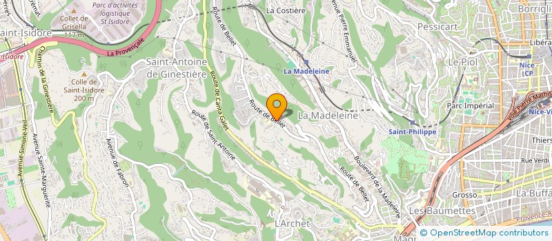 localisation de l'entreprise SCI LE FABRONNET à NICE