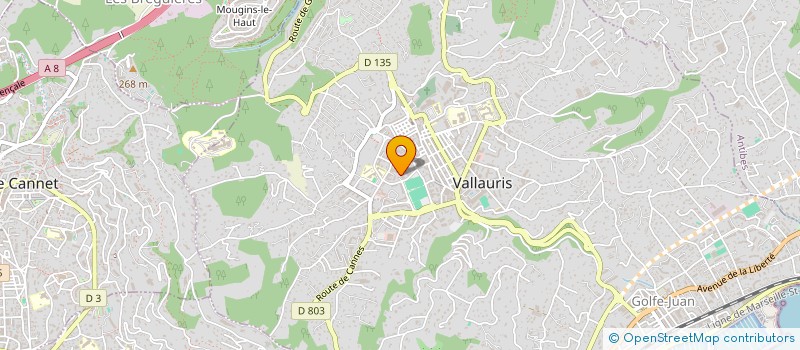 localisation de l'entreprise SCI LE FACEL à VALLAURIS