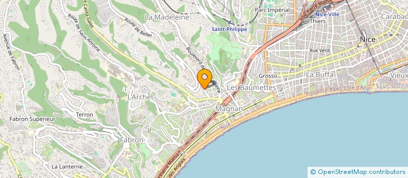localisation de l'entreprise SCI LE FARFADET à NICE
