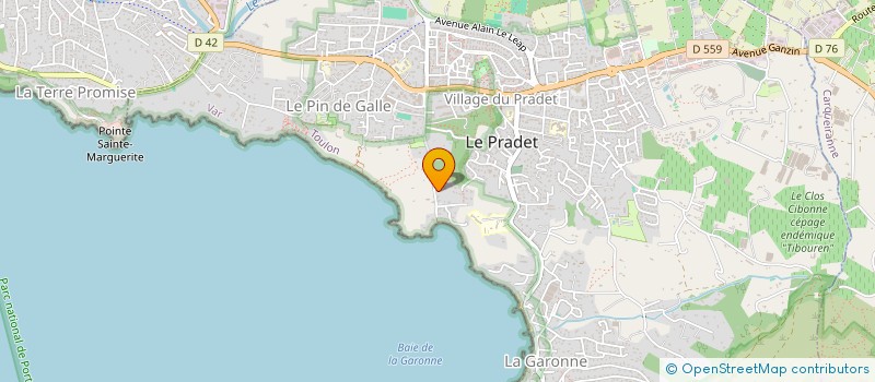 localisation de l'entreprise SCI LE FENNEC  LE PRADET