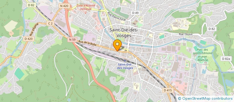 localisation de l'entreprise SCI LE FLAMM à SAINT-DIE-DES-VOSGES