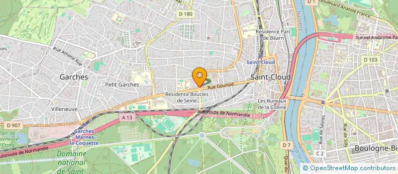 localisation de l'entreprise SCI LE FLOC'H - COUSINARD à SAINT-CLOUD