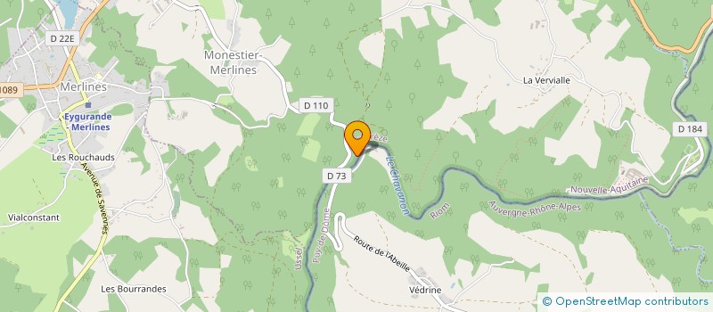 localisation de l'entreprise SCI LE FOUILLADOU  MONESTIER-MERLINES