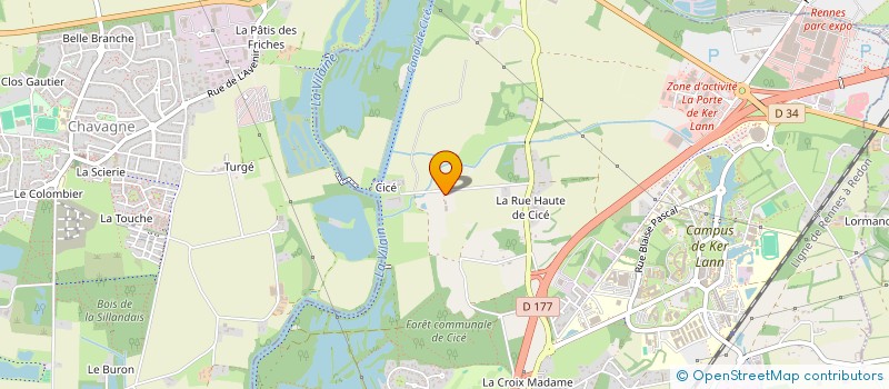 localisation de l'entreprise SCI LE FOUR A PAIN  BRUZ