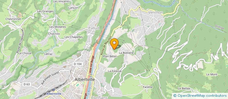 localisation de l'entreprise SCI LE FOURNIL  ALBERTVILLE