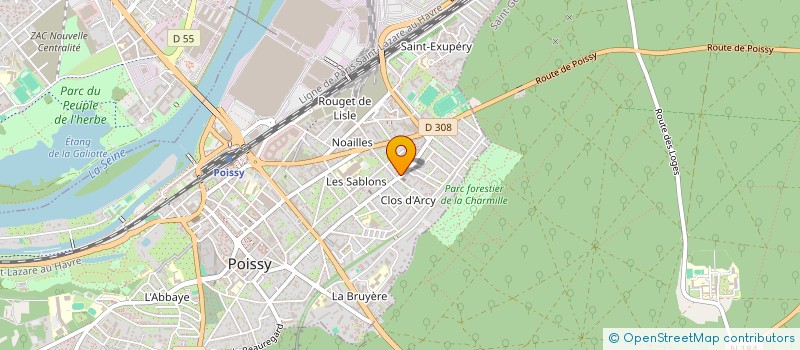 localisation de l'entreprise SCI LE FRAINDRIER à POISSY