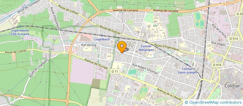 localisation de l'entreprise SCI LE FRELON  COLMAR