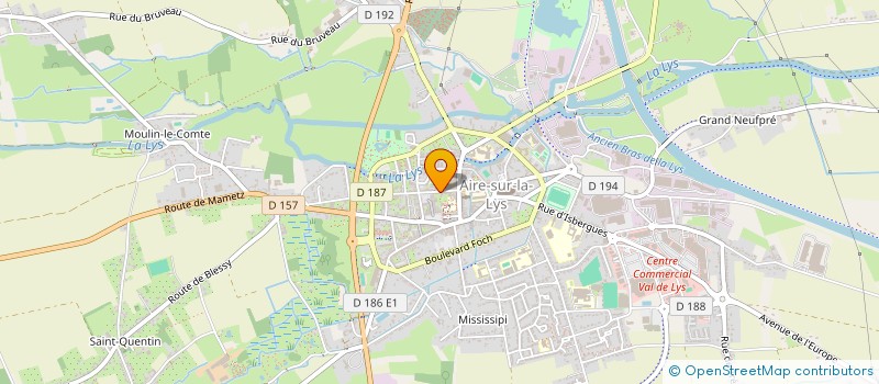 localisation de l'entreprise SCI LE FRISON  AIRE-SUR-LA-LYS