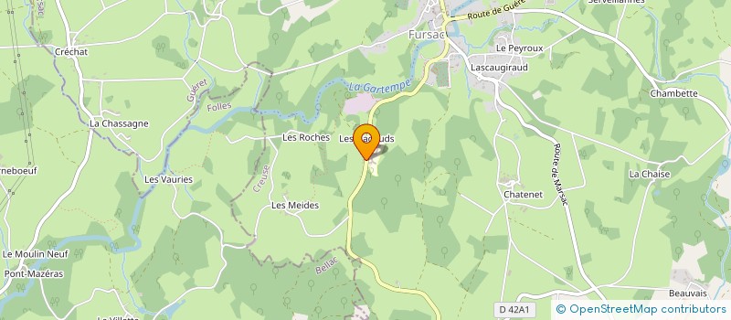 localisation de l'entreprise SCI LE FROMENTAL à FURSAC