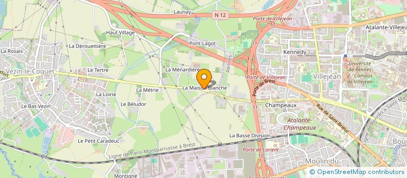 localisation de l'entreprise SCI LE FUR - HASSELIN  VEZIN-LE-COQUET