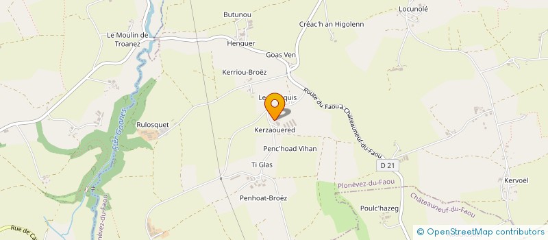 localisation de l'entreprise SCI LE GALL - LE GOFF  PLONEVEZ-DU-FAOU