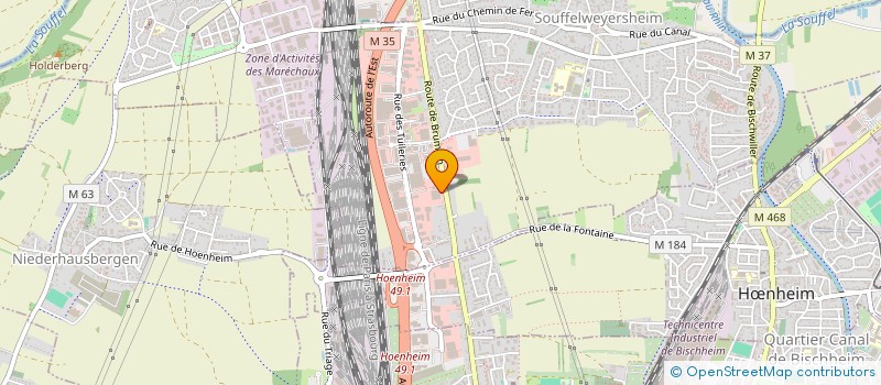 localisation de l'entreprise SCI LE GARAGE  SOUFFELWEYERSHEIM