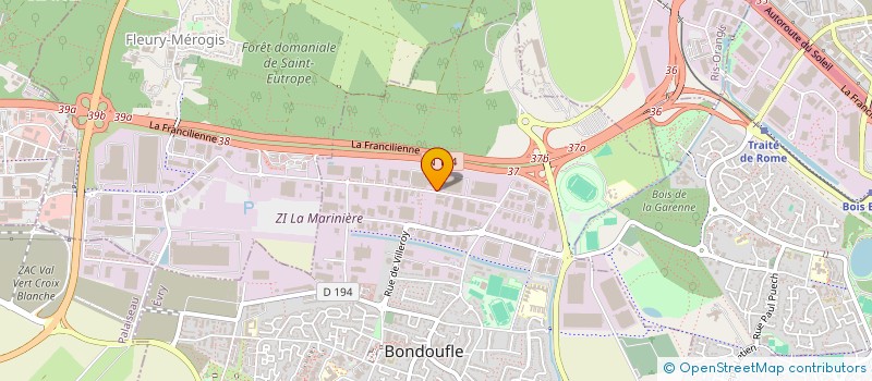 localisation de l'entreprise SCI LE GARAY à BONDOUFLE