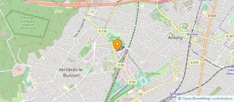 localisation de l'entreprise SCI LE GARENNE à VERRIERES-LE-BUISSON