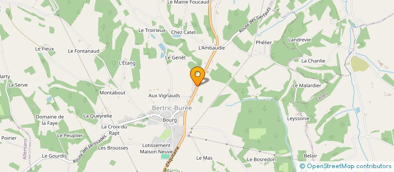 localisation de l'entreprise SCI LE GENET  BERTRIC-BUREE