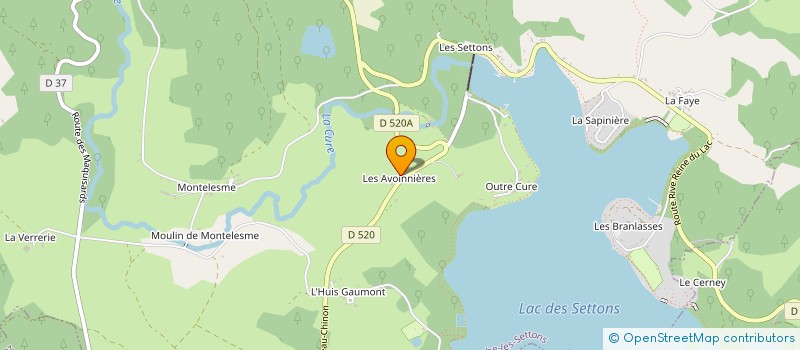 localisation de l'entreprise SCI LE GIRATOIRE à MONTSAUCHE-LES-SETTONS