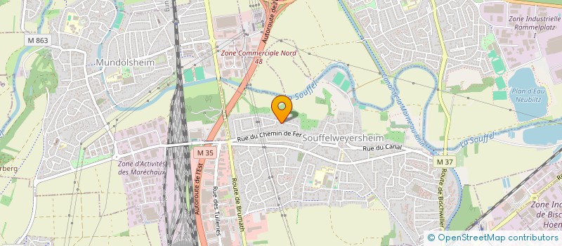 localisation de l'entreprise SCI LE GOELAND  SOUFFELWEYERSHEIM