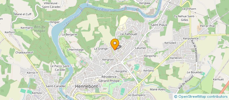 localisation de l'entreprise SCI LE GRAND BREUIL  HENNEBONT