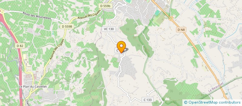 localisation de l'entreprise SCI LE GRAND CANADEAU  LE BEAUSSET