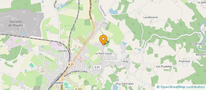 localisation de l'entreprise SCI LE GRAND CHAMP  SARRAZAC