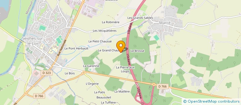 localisation de l'entreprise SCI LE GRAND CHAUSSE  SEICHES-SUR-LE-LOIR