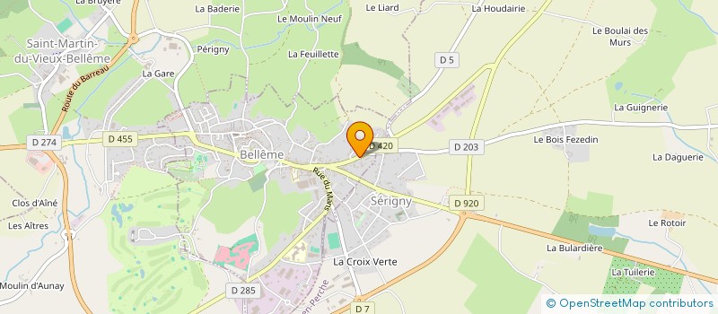 localisation de l'entreprise SCI LE GRAND CHENE DE L'ECOLE à BELLEME