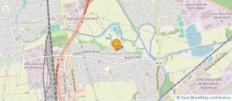 localisation de l'entreprise SCI LE GRAND LARGE  SOUFFELWEYERSHEIM
