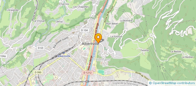 localisation de l'entreprise SCI LE GRAND PARCOURS  ALBERTVILLE